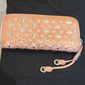 JIMMY CHOO STAR STUDDED CLUTCH/LARGE WALLET